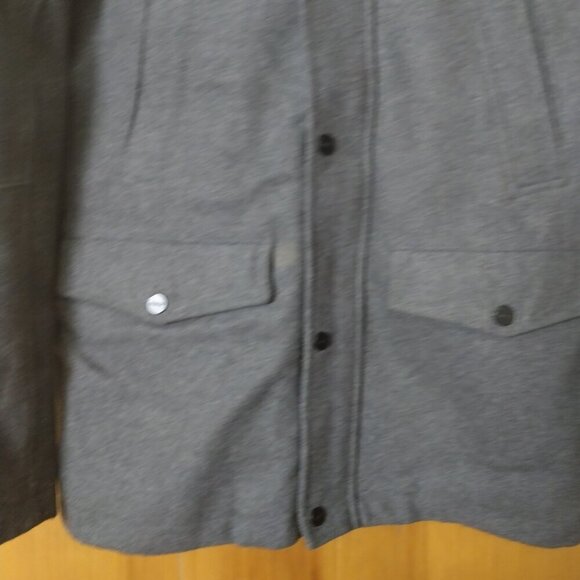 GUESS WOMEN'S SMALL GRAY WOOL BLEND MID LENGTH HOODED COAT JACKET RN54163 - Picture 3 of 5